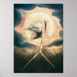 Ouderdom van dagen Een kompas op aarde plaatsen Poster