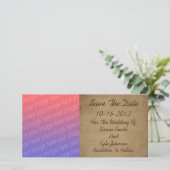 Ouderdom Versleten Papieren Fotobruiloft Save The Date (Staand voorkant)