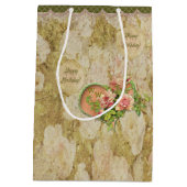 Ouderdom vervaagd Victoriaans Roos - Verjaardag -  Medium Cadeauzakje (Achterkant)