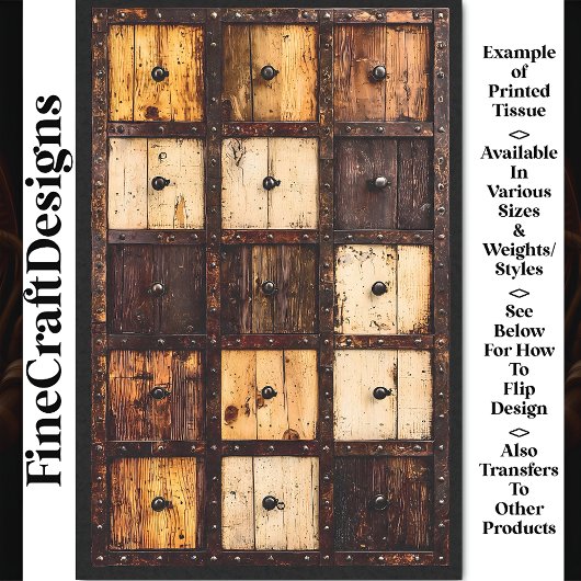 Ouderdom Vierkante Multi Lade Houten Paneel AT4 De Tissuepapier