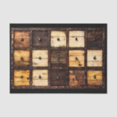 Ouderdom Vierkante Multi Lade Houten Paneel AT4 De Tissuepapier (Voorkant)