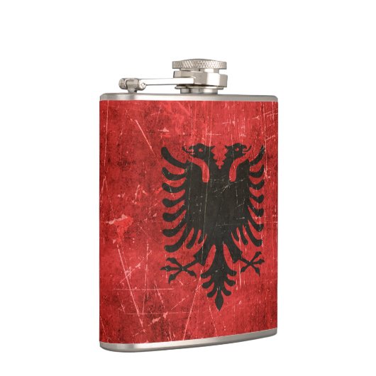  ouderdoms- en kraakbedekking van Albanië Heupfles (Rechts)