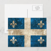 ouderdoms- en kraakvlag van Quebec Briefkaart (Voorkant / Achterkant)