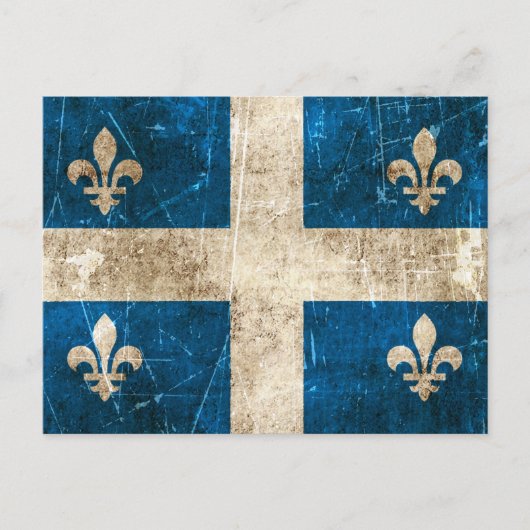 ouderdoms- en kraakvlag van Quebec Briefkaart (Voorkant)