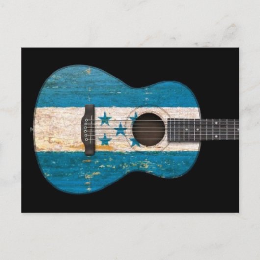 Ouderdoms en slechtste Honduras vlag Akoestische g Briefkaart (Voorkant)