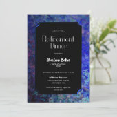 Ouderdomsfeest zwart met blauwe grens kaart (Staand voorkant)