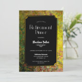 Ouderdomsfeestzwart en goud kaart (Staand voorkant)