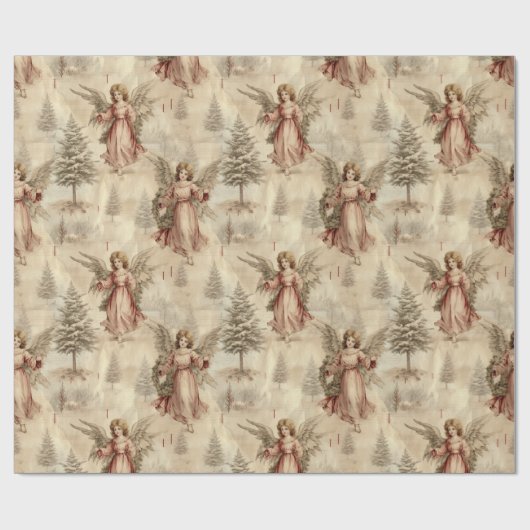  ouderdomskerstpatroon cadeaupapier (Vlak)