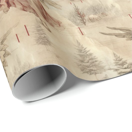  ouderdomskerstpatroon cadeaupapier (Rol Hoek)