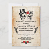 Ouderdomskulls nodigen Roos van halloween uit Kaart (Voorkant)