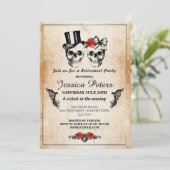 Ouderdomskulls nodigen Roos van halloween uit Kaart (Staand voorkant)