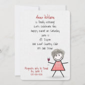 Ouderdomsmeisje met wijn kaart (Voorkant)