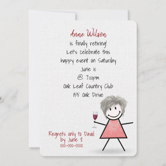 Ouderdomsmeisje met wijn kaart (Voorkant)