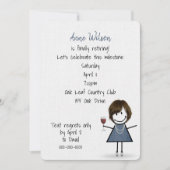 Ouderdomsmeisje met wijnglas kaart (Voorkant)