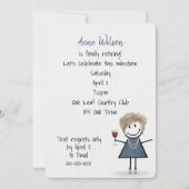 Ouderdomsmeisje met wijnglas kaart (Voorkant)