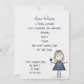 Ouderdomsmeisje met wijnglas kaart (Voorkant)