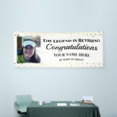 Ouderdomspensioen goudConfetti Eén fotoverbod Spandoek (Beurs)