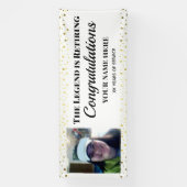 Ouderdomspensioen goudConfetti Eén fotoverbod Spandoek (Verticaal)