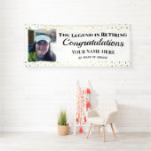 Ouderdomspensioen goudConfetti Eén fotoverbod Spandoek (Insitu)