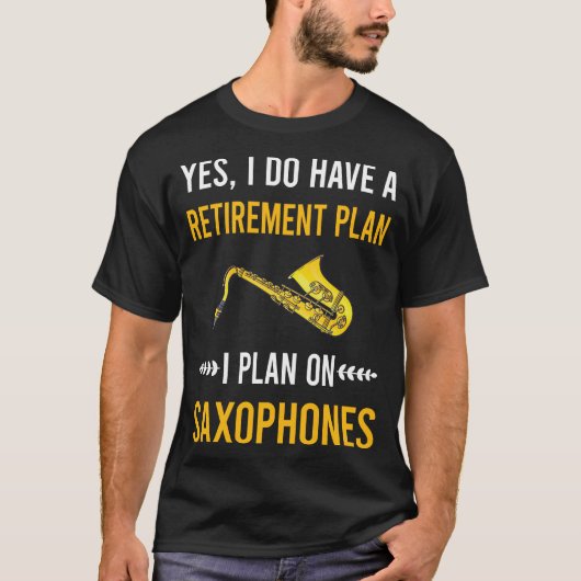 Ouderdomssaxofoon T-shirt (Voorkant)