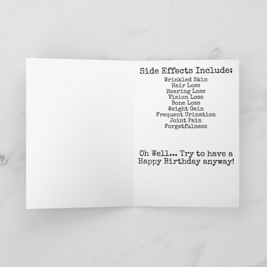 ouderdomsverjaardag kaart (Binnen)