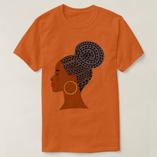 Oudere Afro-Amerikaanse Vrouw Grijs Haar Korenrije T-shirt (Design voorkant)