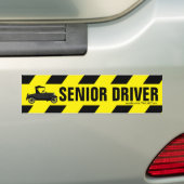 Oudere bestuurder bumpersticker (Op auto)