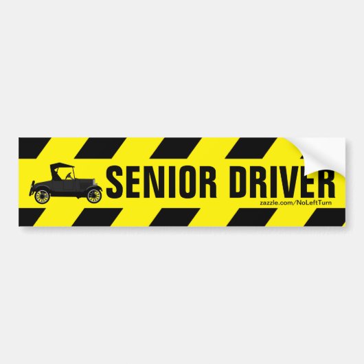 Oudere bestuurder bumpersticker (Voorkant)