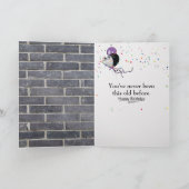 Oudere 'Birthday Golden Retriever' Kaart (Binnen)