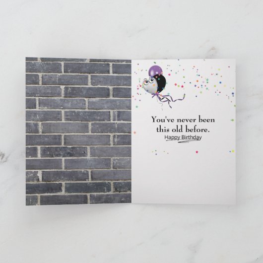 Oudere 'Birthday Golden Retriever' Kaart (Binnen)