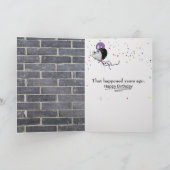 Oudere 'Birthday Golden Retriever' Kaart (Binnen)