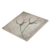 Oudere Botanische Tegel - Aqua en Bone V4 Tegeltje (Zijkant)