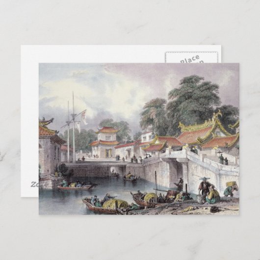 Oudere brug over de rivier de Chapro, c.1850 (c Briefkaart (Voorkant / Achterkant)