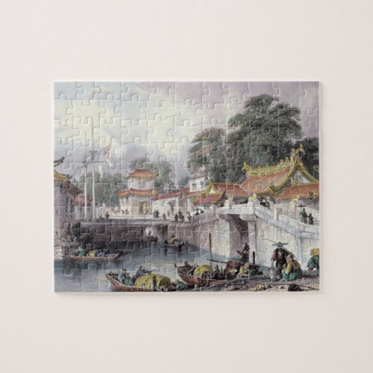Oudere brug over de rivier de Chapro, c.1850 (c Legpuzzel (Horizontaal)
