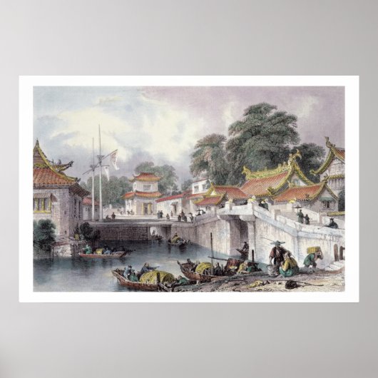 Oudere brug over de rivier de Chapro, c.1850 (c Poster (Voorkant)