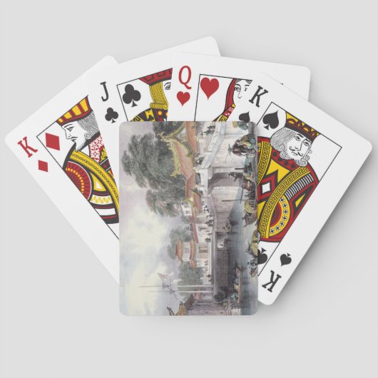 Oudere brug over de rivier de Chapro, c.1850 (c Speelkaarten (Achterkant)