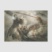 Oudere Chief & Landing Eagle Decoupage Tissuepapier (Voorkant)