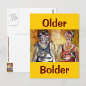 Oudere dames met een grotere draagtas briefkaart (Voorkant / Achterkant)