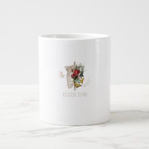 Oudere Emo Grappige Goth Oudere Gothic Cottagecore Grote Koffiekop