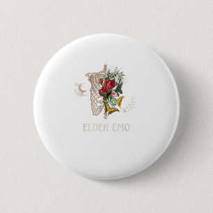 Oudere Emo Grappige Goth Oudere Gothic Cottagecore Ronde Button 5,7 Cm