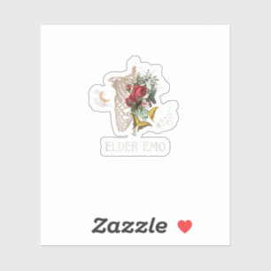 Oudere Emo Grappige Goth Oudere Gotische Cottageco Sticker