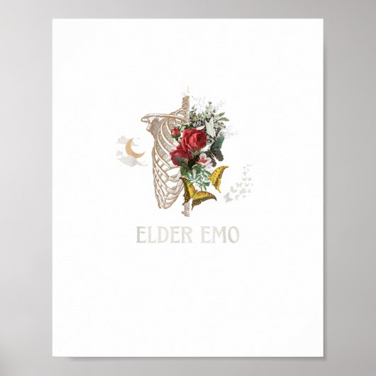 Oudere Emo Grappige Gothische Oudere Gotische Cott Poster (Voorkant)