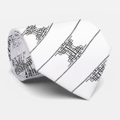 Oudere emo-stijl wit en zwart stropdas (Opgerold)