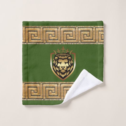 Oudere Engelse Royal Lion Designer Bad Handdoek (Wasdoekje)