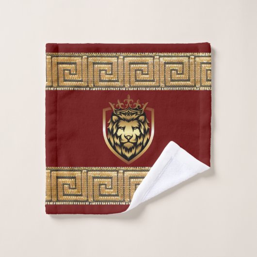 Oudere Engelse Royal Lion Designer Bad Handdoek (Wasdoekje)