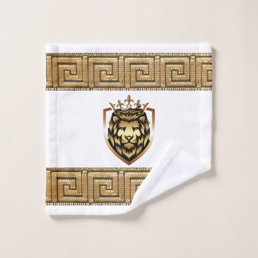 Oudere Engelse Royal Lion Designer Bad Handdoek (Wasdoekje)
