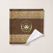 Oudere Engelse Royal Lion Designer Bad Handdoek (Wasdoekje)