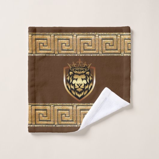 Oudere Engelse Royal Lion Designer Bad Handdoek (Wasdoekje)