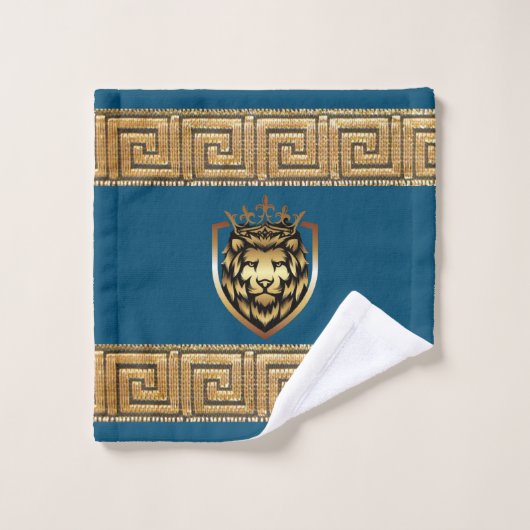 Oudere Engelse Royal Lion Designer Bad Handdoek (Wasdoekje)