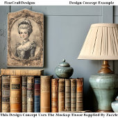 Oudere Franse Barok Portret Sepia CW8L Decoupage Tissuepapier